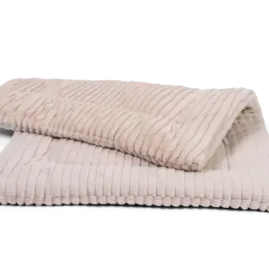 Trendpet Harmony – gepolsterte Hundedecke mit weicher Riffelstruktur – Creme
