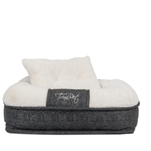 Trendpet LunaLounge – gepolstertes Hundebett mit Wendekissen – Beige