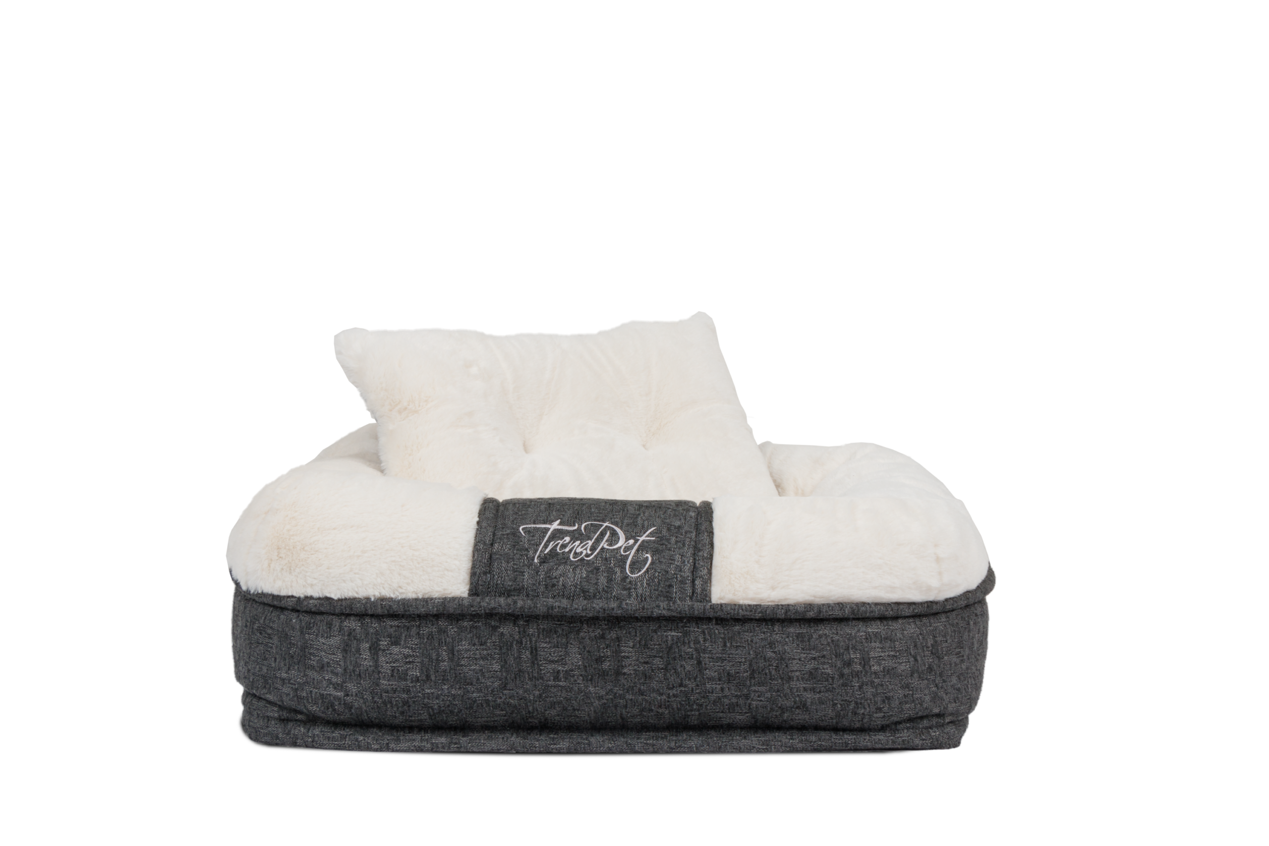 Trendpet LunaLounge – gepolstertes Hundebett mit Wendekissen – Beige