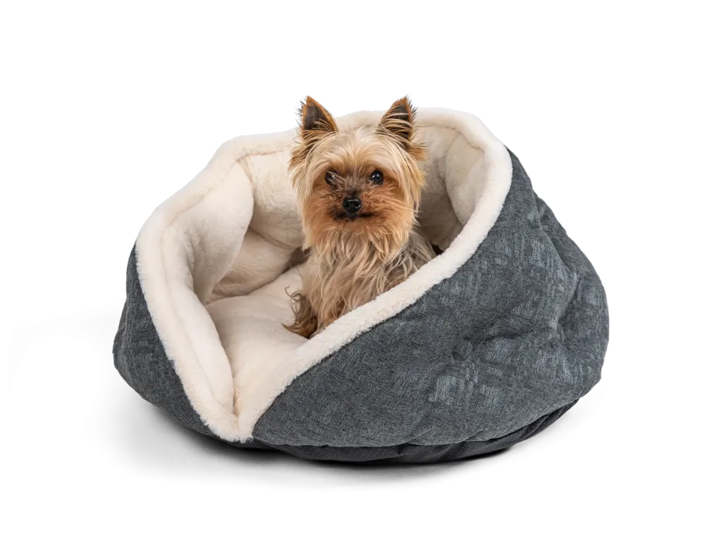 Trendpet LunaNest – geschütztes Kuschelbett für kleine Hunde und Katzen – Beige