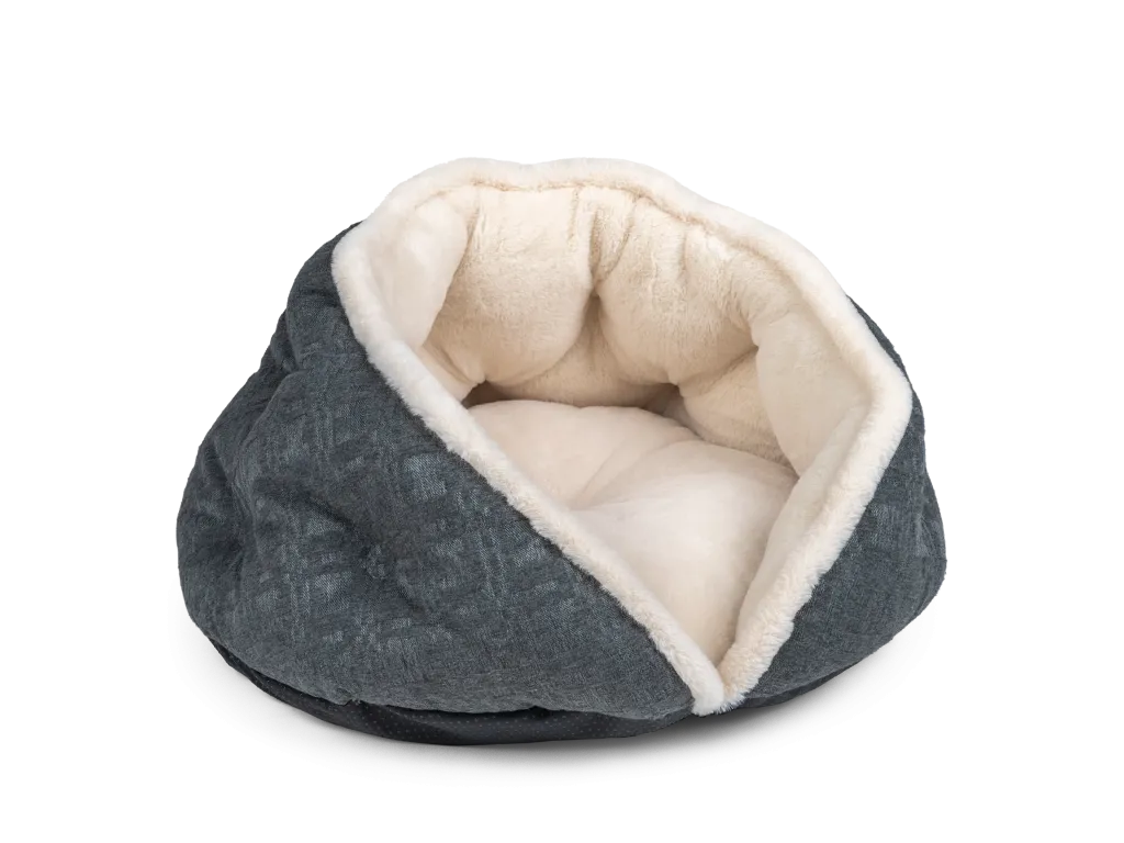 Trendpet LunaNest – geschütztes Kuschelbett für kleine Hunde und Katzen – Beige