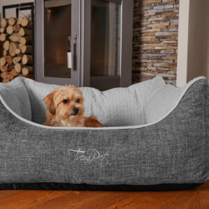 Trendpet VitaBed Classic – Hundebett mit 5 cm Memory-Foam-Matratze – Grau